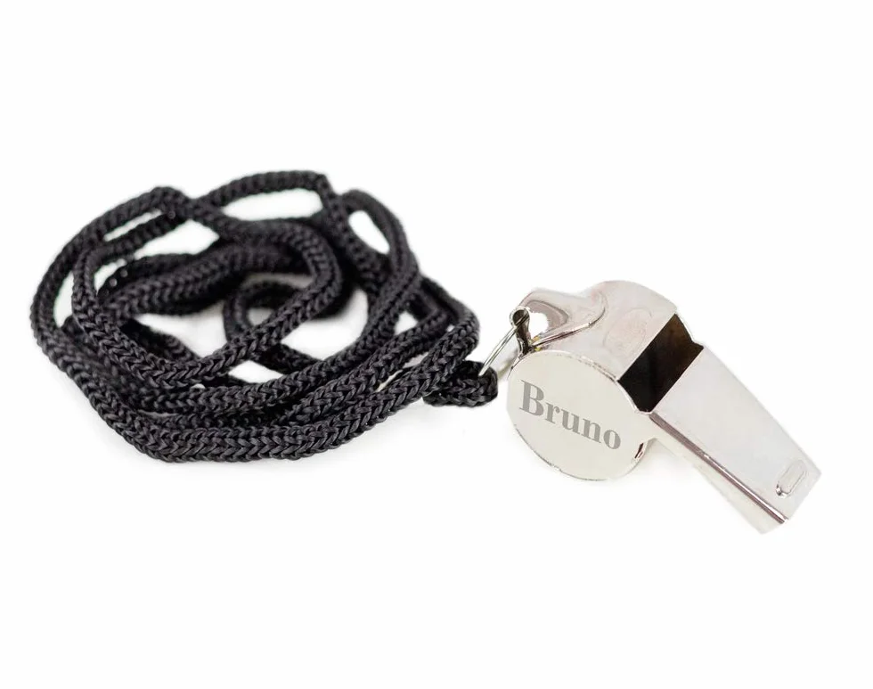 Silbato Regalo Original Personalizado con tu Nombre para Árbitros Fútbol Baloncesto