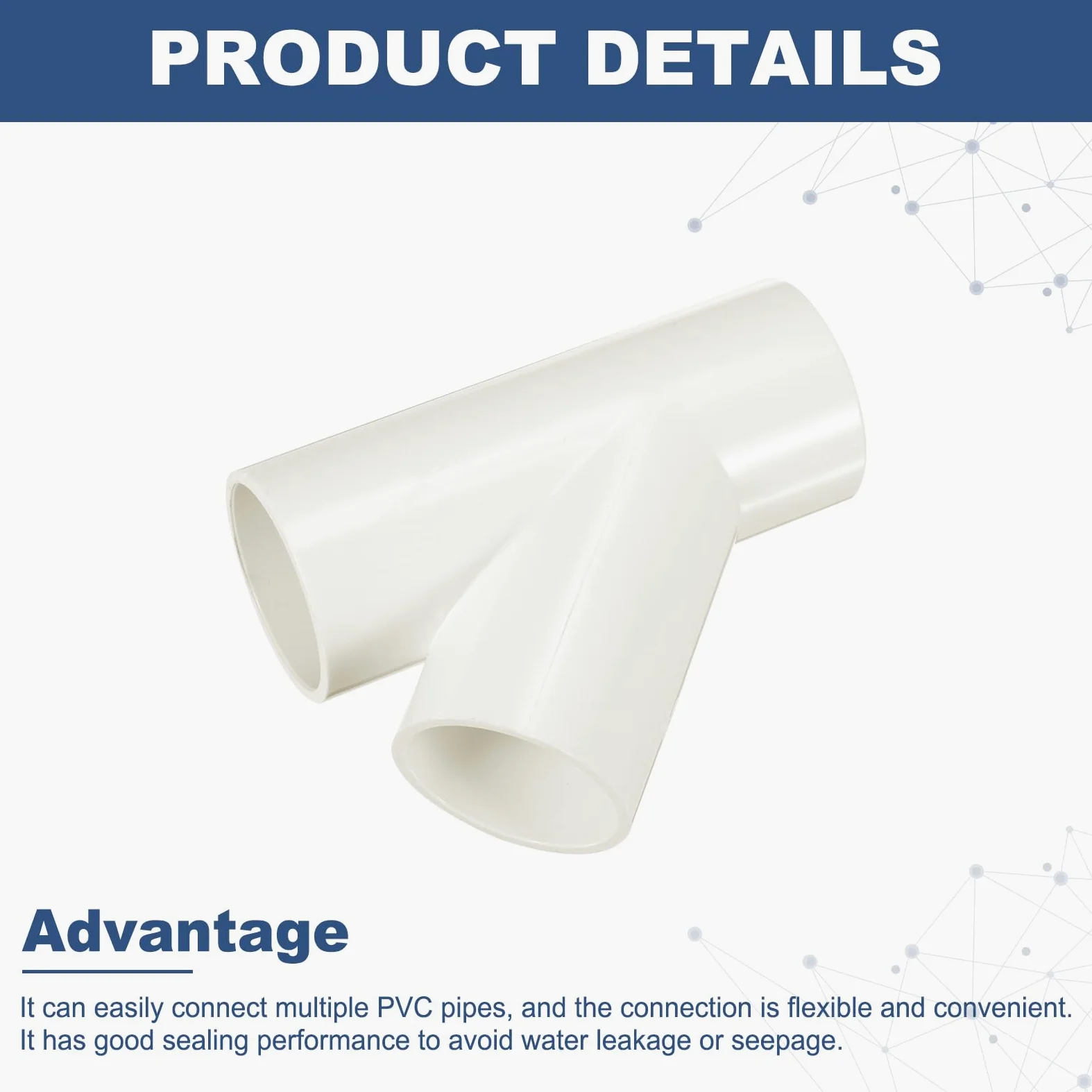 MECCANIXITY 10 conectores de PVC de 3 vías, 45 grados, 1.5 pulgadas, 1.6 pulgadas, conectores de PVC, codo de PVC, accesorios de tubería de PVC, acoplamiento de PVC, conector de esquina de muebles de