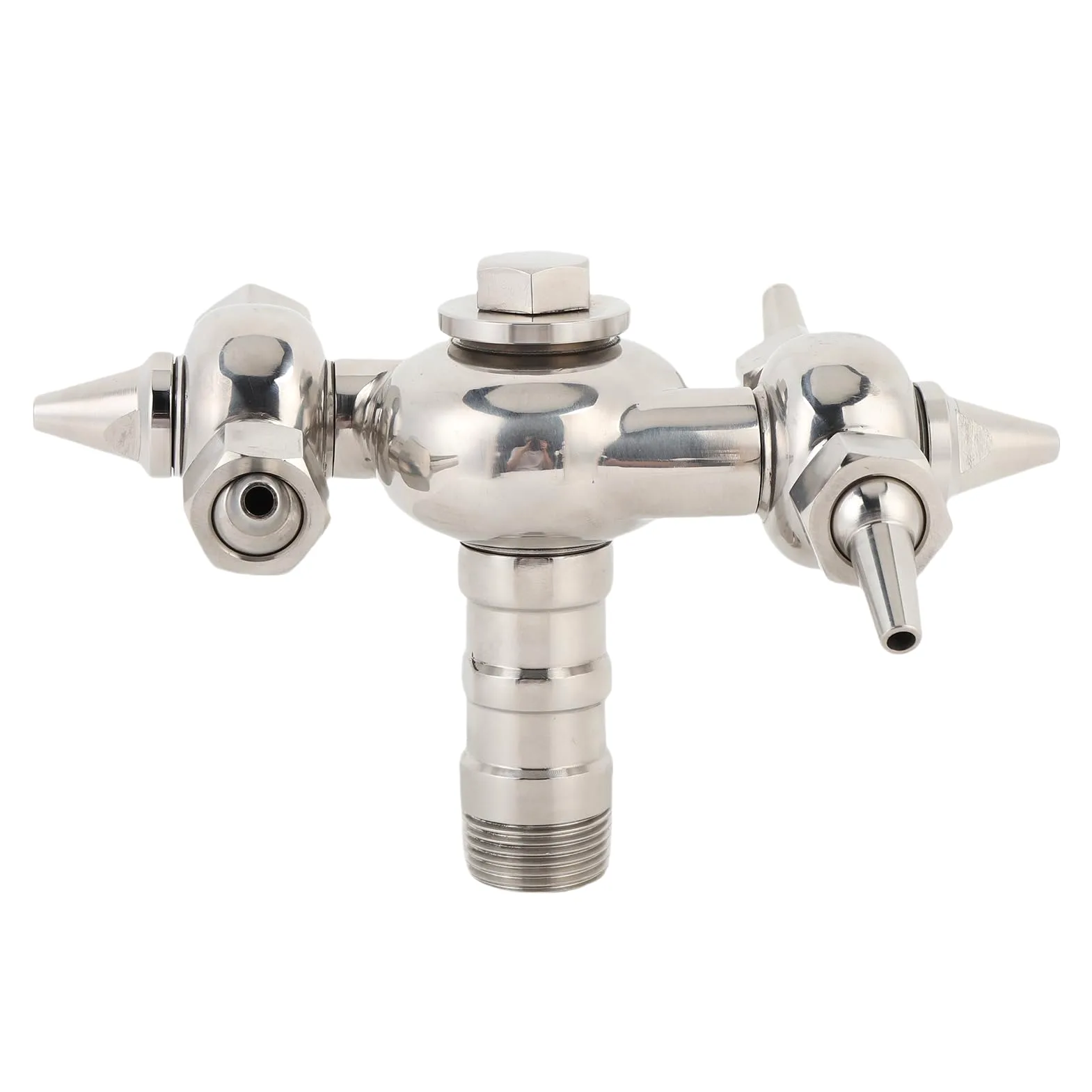 304 Bola de Pulverización de Limpieza de Acero Inoxidable de Acero Inoxidable 360 °, Lavadora de Tornillo de Rosca Masculina DN25, 2-16 Rpm, Retivado de Retroceso, sin ángulo