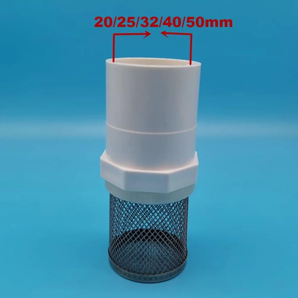 Filtro de manguera de agua de malla en línea de acero inoxidable 304 for riego de jardines - Prefiltro de PVC de 20/25/32/40/50 mm