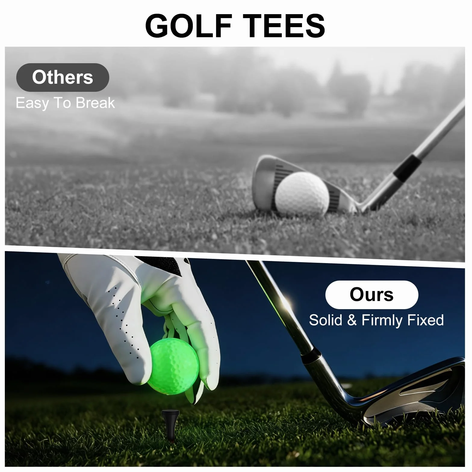 Flintronic 3/6PCS Pelotas De Golf LED Luminosas Portátiles, Juego Bolas de Entrenamiento Set