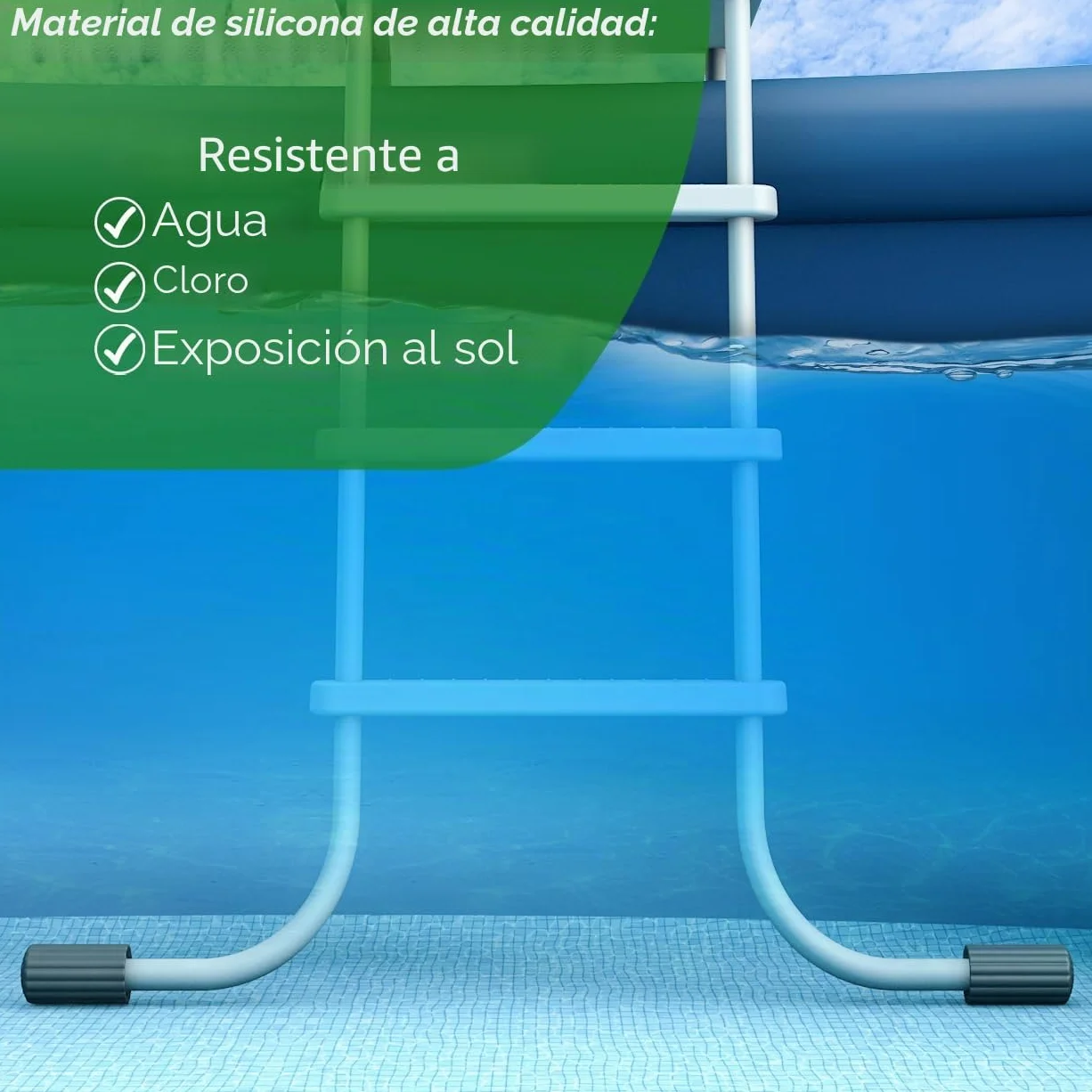 Tapones de protección universales de silicona para pies de piscina, protegen la lámina de daños, accesorios, piscina, escalera de piscina, amortiguador de goma