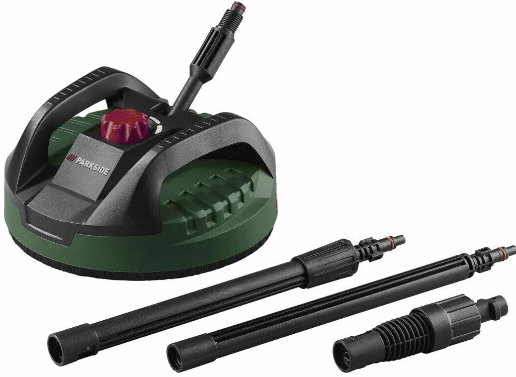 Parkside - Limpiador de Superficie PFR 28 B3/28 cm para Limpiador de Alta presión con Adaptador, Color Verde