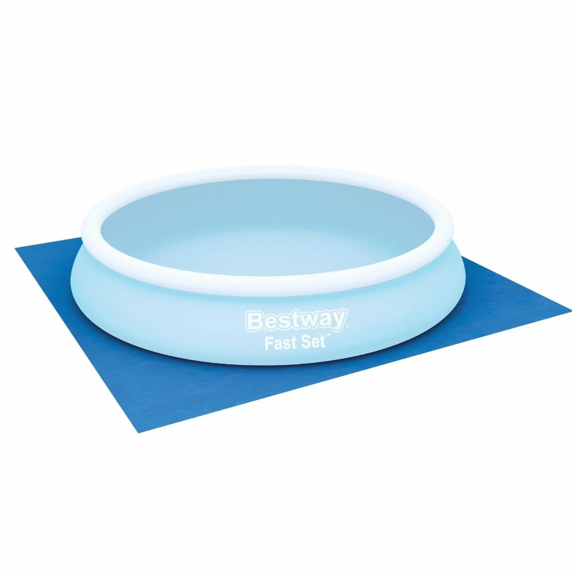 BESTWAY Tapiz Protector de Suelo 396x396 cm para Piscinas Desmontables Azul