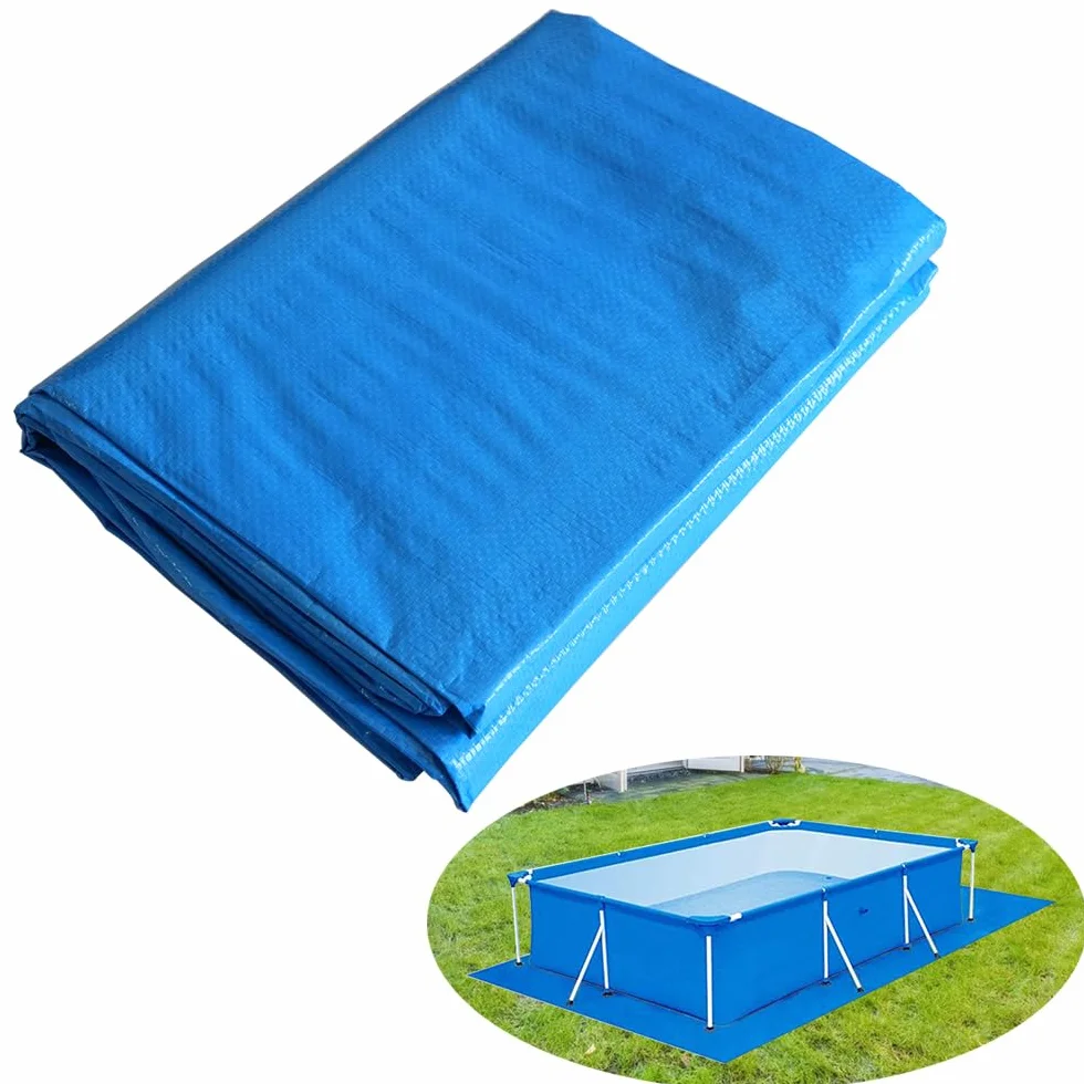 Paño para el Suelo de la Piscina, Alfombrilla Rectangular para Piscina, Alfombra Piscina, Duradera, Resistente al Agua, 295x206cm