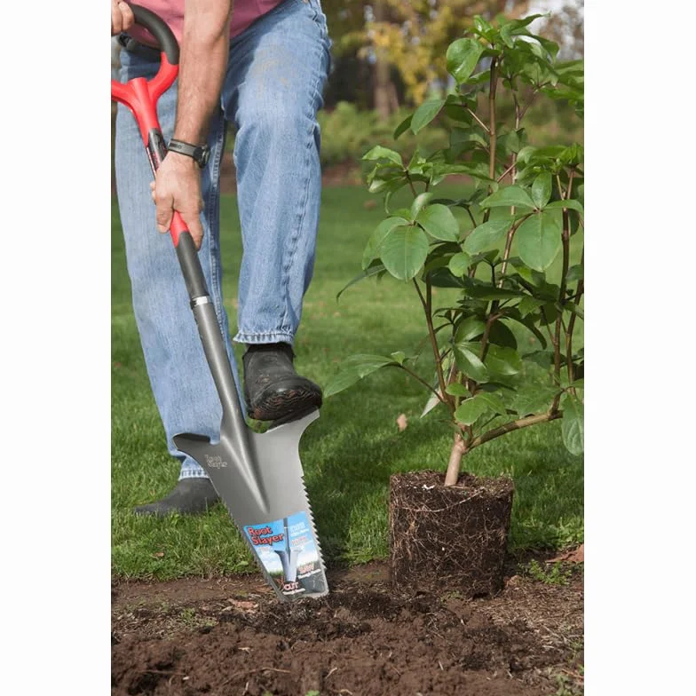 ROOTSLAYER VENTEO – Pack Duo – Negro – Adulto – Herramientas de jardín – Pala – Transplantador – Acero al carbono – Mango 360°
