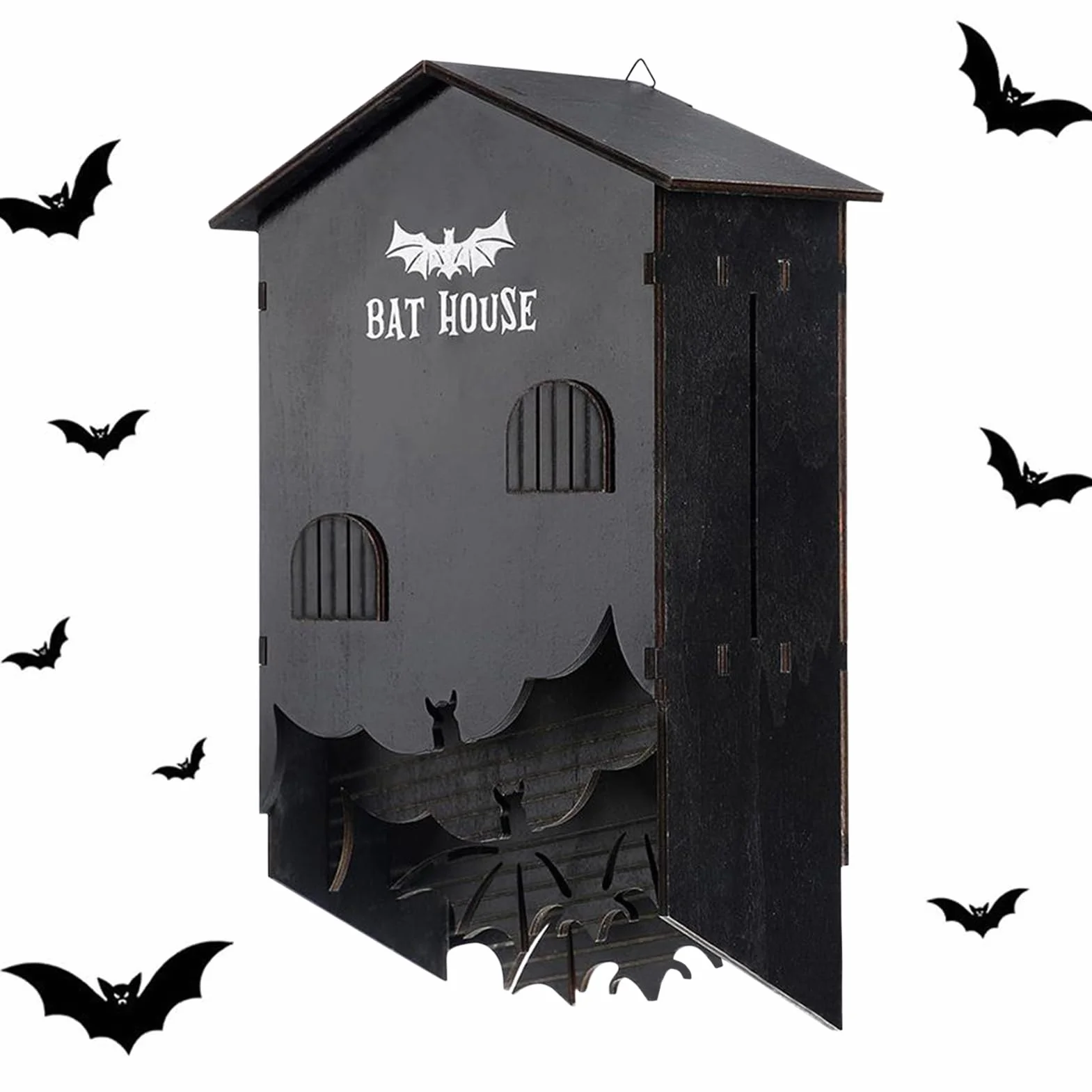 Cajas de murciélagos para Exteriores, de murciélago de Madera para jardín, Montaje en Pared, Caja de Refugio de cámaras para Patio al Aire Libre, jardín, Patio, árbol, decoración de
