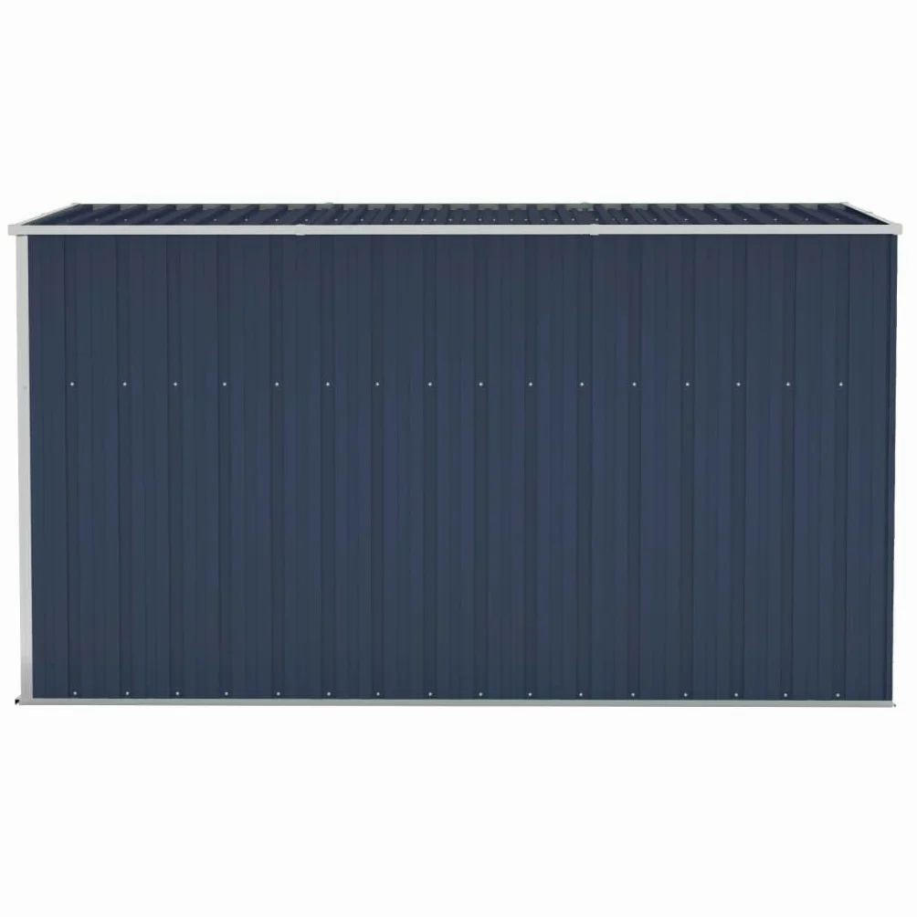 vidaXL Cobertizo para montaje en pared, acero galvanizado y metal, almacenamiento de jardín para herramientas, muebles, equipo, antracita, duradero, resistente a la intemperie y seguro