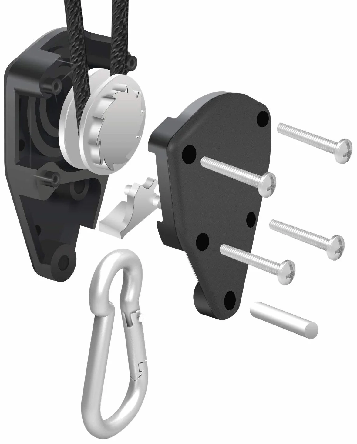 iPower GLROPEX2 - Perchas ajustables (0,3 cm y 2,4 m de largo, capacidad de peso de 68 kg, metal reforzado), color negro