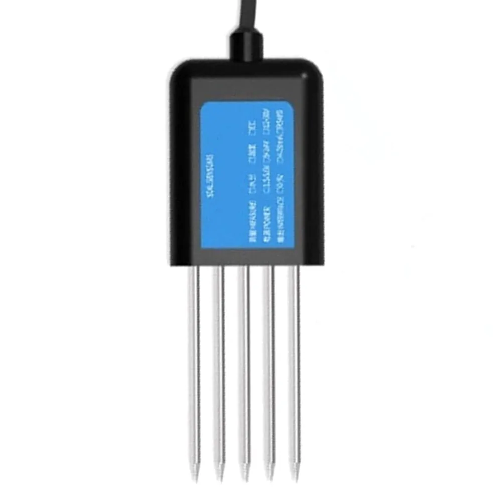 Sensor de suelo USB portátil Prueba de temperatura Humedad Nivel de pH Conductividad Plus Npk Nutrientes para agricultura floricultura hogar jardín uso negro (B)