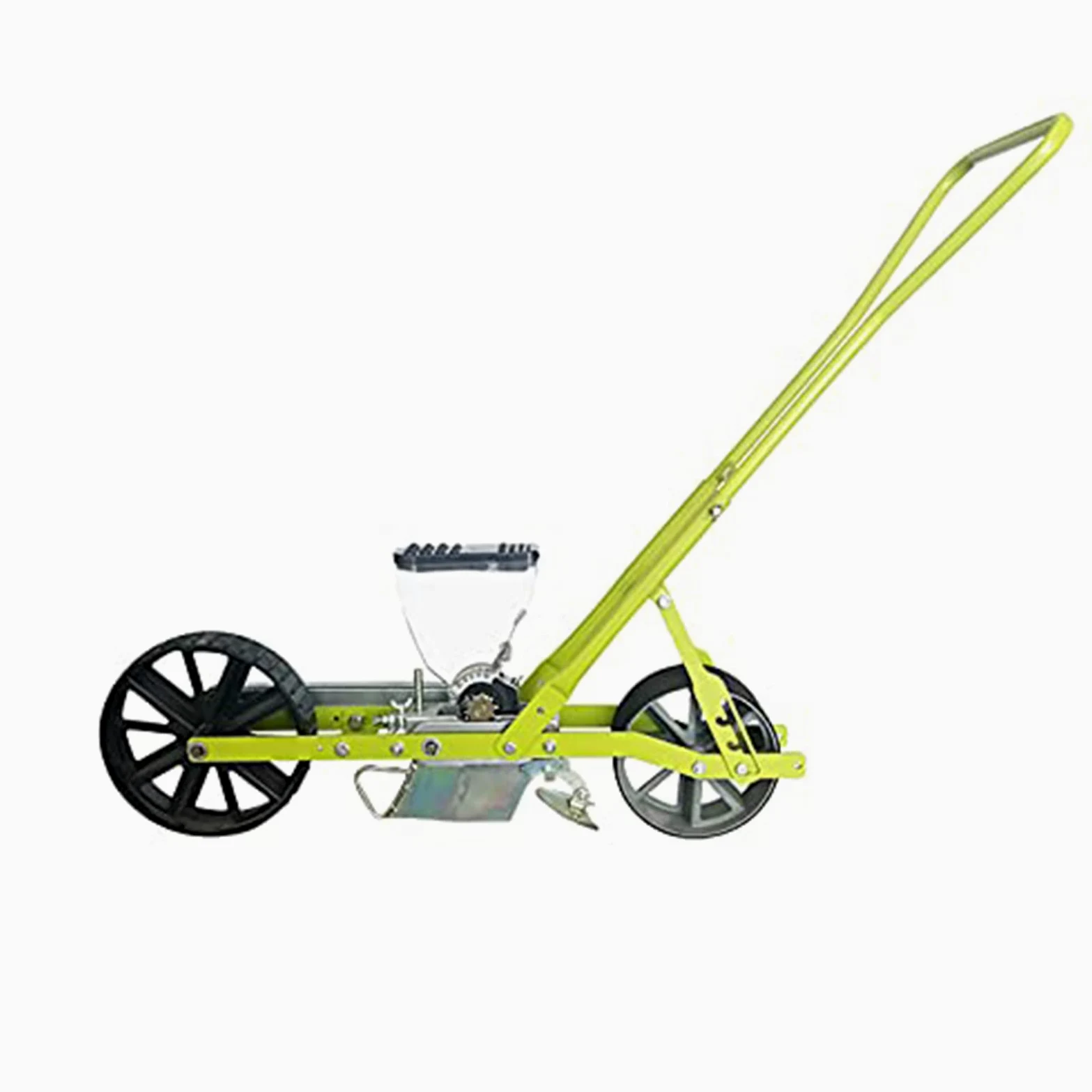 Jardinera manual de empuje, herramienta sembradora de fertilizantes para sembrar maíz, soja, cacahuetes, algodón, verduras, equipo eficaz de siembra de semillas