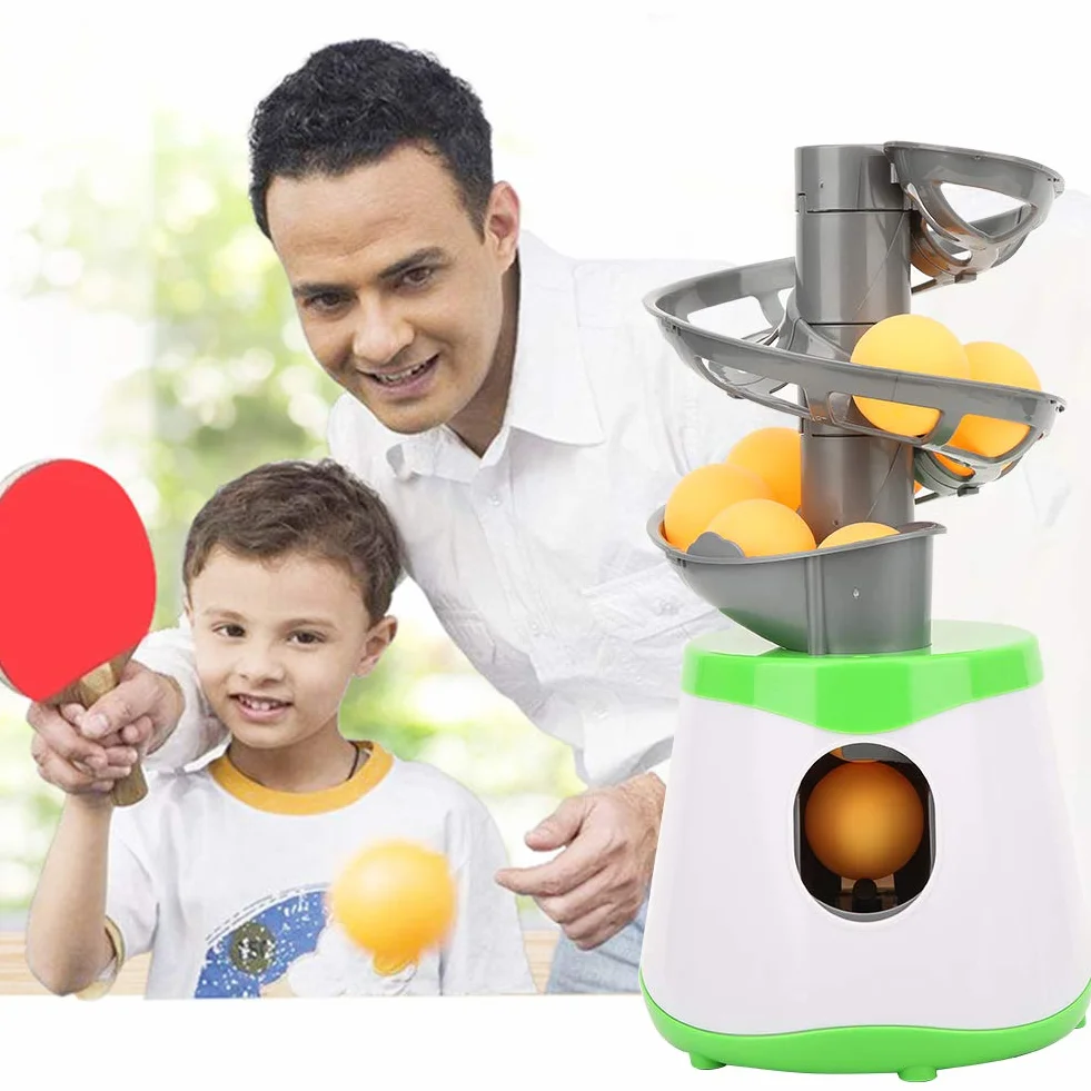 Drfeify Lanzador automático de Pelota de Pong, Entrenador de Tenis de Mesa ABS Duradero portátil