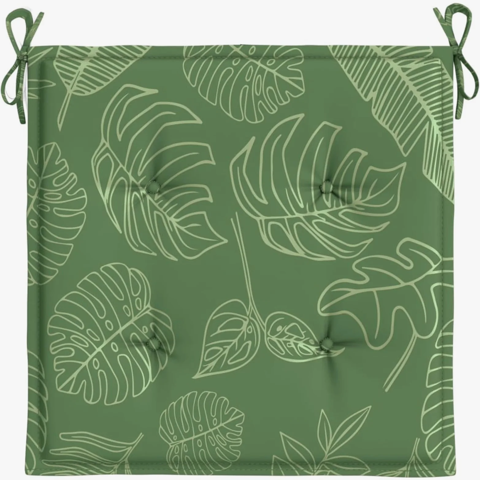 ShGaxin Cojines de Silla 6 uds Tela Estampado de Hojas 40x40x3 cm, Cojines para Butacas De Jardin, Cojines Sillas Cocina, Cojines para Sillas De Terraza, Cojin Silla Exterior - 361025