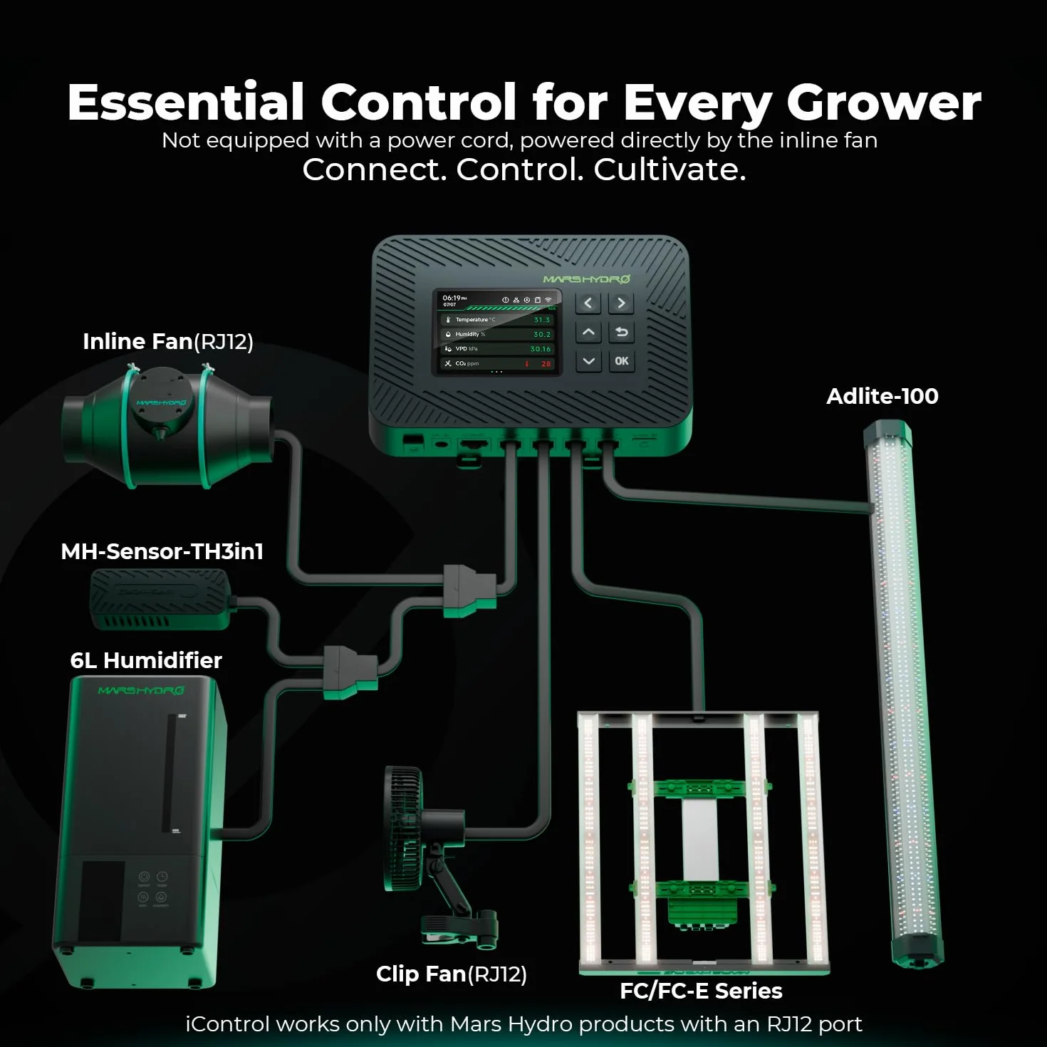 MARS HYDRO TS1000 Indoor Cultivo Kit Completo TS1000 150W led Cultivo Dimmable Completo Specturm UV IR, 80x80x160cm Grow Tent, Kit Cultivo Interior, con 4" Digital Ventilador en línea Filtro Kit