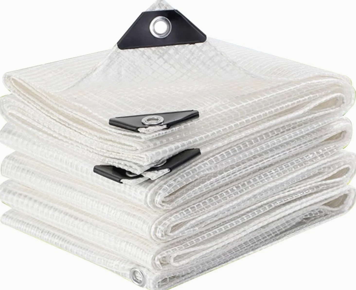 Cubierta de invernadero de 30 pies x 40 pies, lona de plástico transparente, lona impermeable resistente de 16 mm con resistencia a los rayos UV y ojales, toldo de lona transparente para jardinería