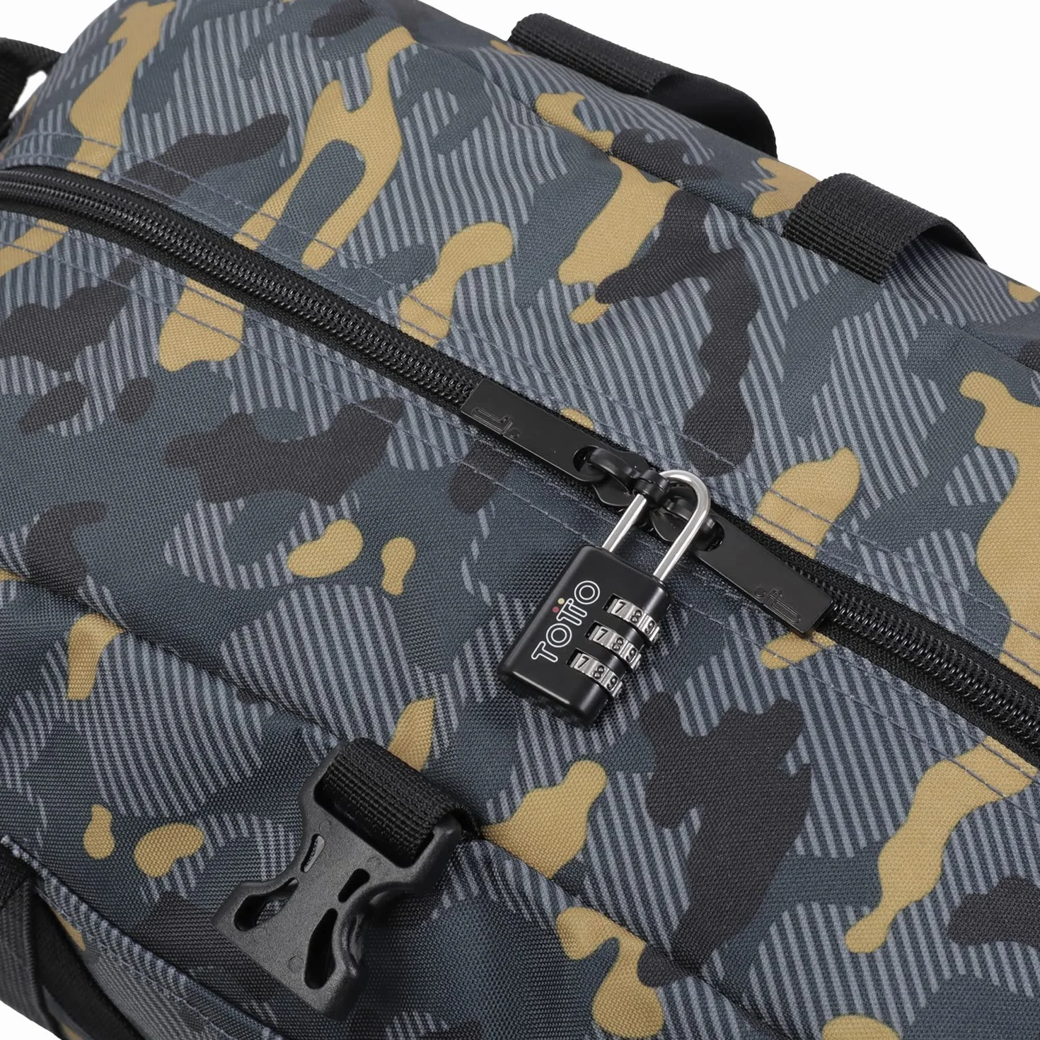 Totto Bolsa Deporte Bungee Estampado Militar Resistencia Comodidad