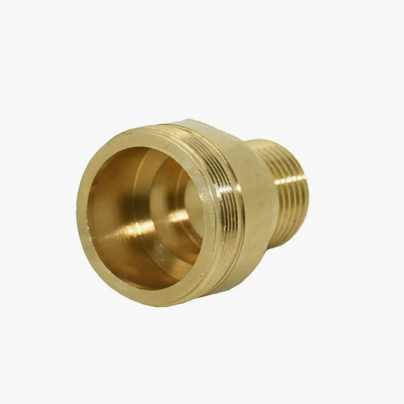 Accesorio de tubería roscada de latón, Conector reductor de buje de latón con rosca, Conector de montaje Conector de latón macho M32 a 1/2 "Conector reductor de grifo de jardín Conector roscado Anunci