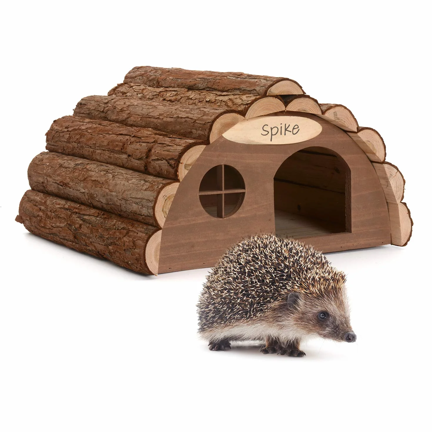 CKB LTD Casa de Erizo de Madera o Conejillo de Indias Refugio al Aire Libre Fuera de la casa de hábitat, el Hotel también se Puede Utilizar para hibernación hogar para Refugio de jardín 33,5x34x19cm