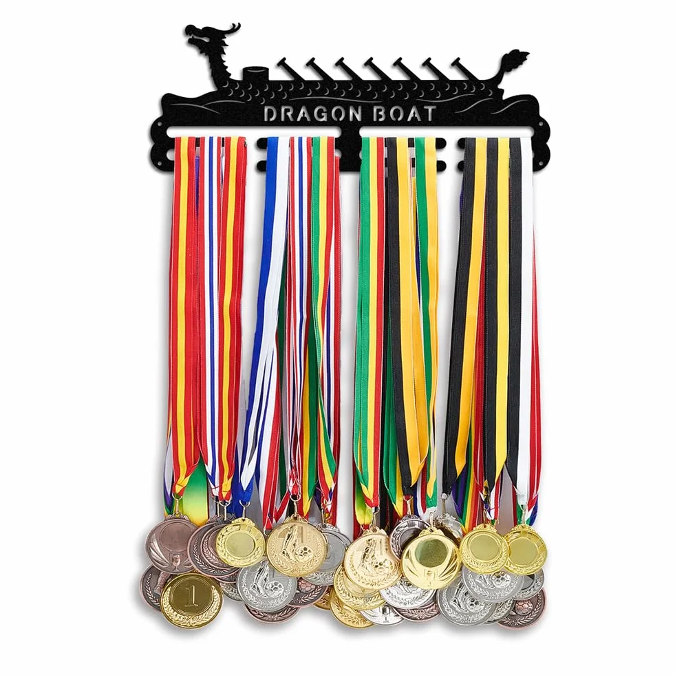 PandaHall Soporte de Medallas Marco de Metal para Colgar Medallas de Premios Deportivos para Más de 60 Medallas
