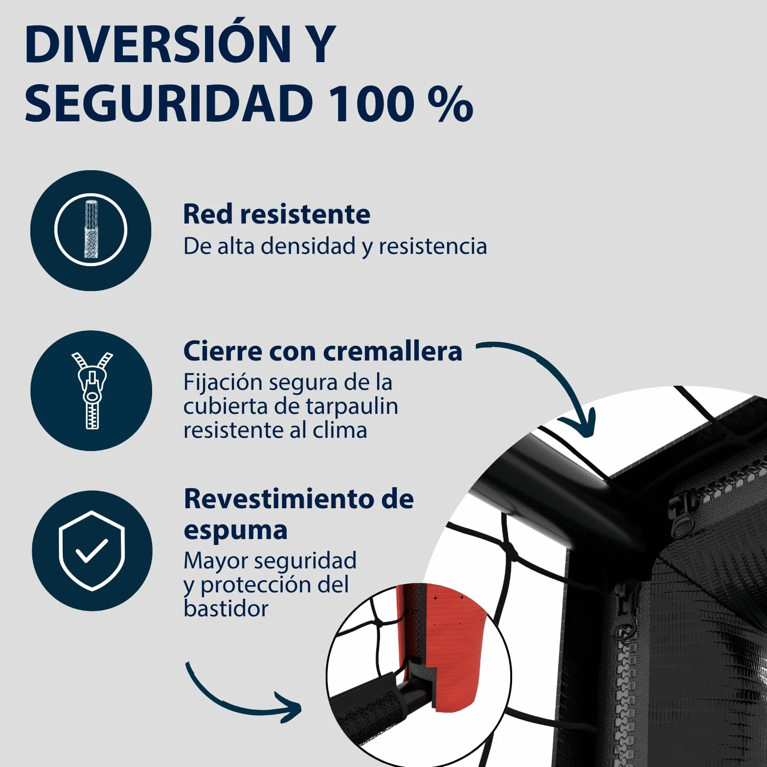 HUDORA Portería de Fútbol Pro Tect Advanced Exteriores Red Resistente Intemperie