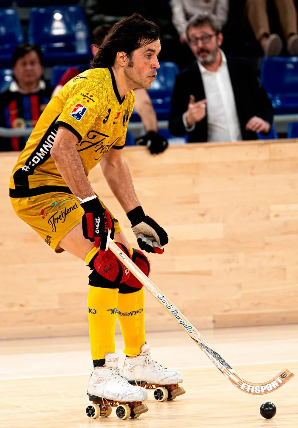 Jordi BARGALLÓ Stick de Hockey Profesional Rígido Peso Medio Mango Delgado Hickory Pala Laminada Fibra Exterior
