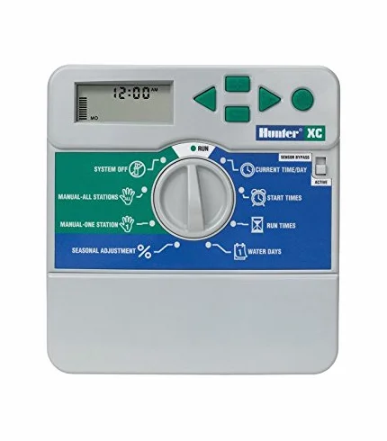 Hunter XC-601I-E - Programador de riego eléctrico Interior, Color Gris