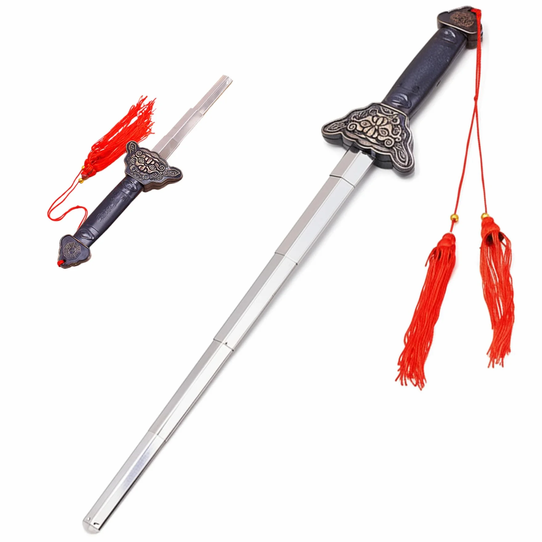Espada de Tai Chi retráctil de Acero Inoxidable 34 Pulgadas para Artes Marciales