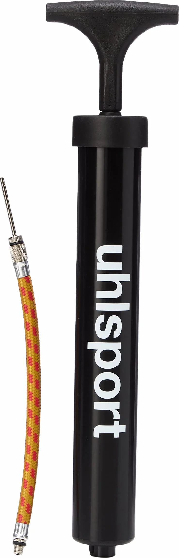 uhlsport Bomba de Aire Compacta para Fútbol, Voleibol, con Extensión Flexible, Negro