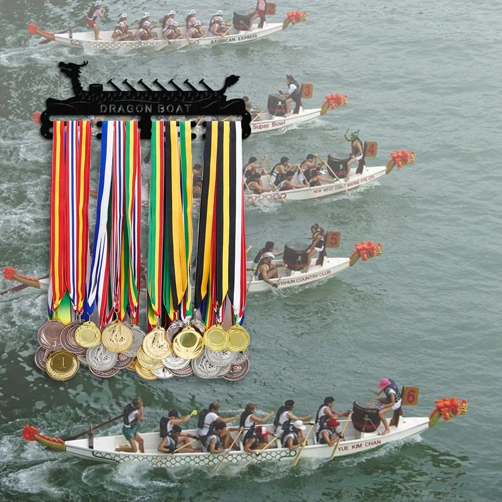 PandaHall Soporte de Medallas Marco de Metal para Colgar Medallas de Premios Deportivos para Más de 60 Medallas