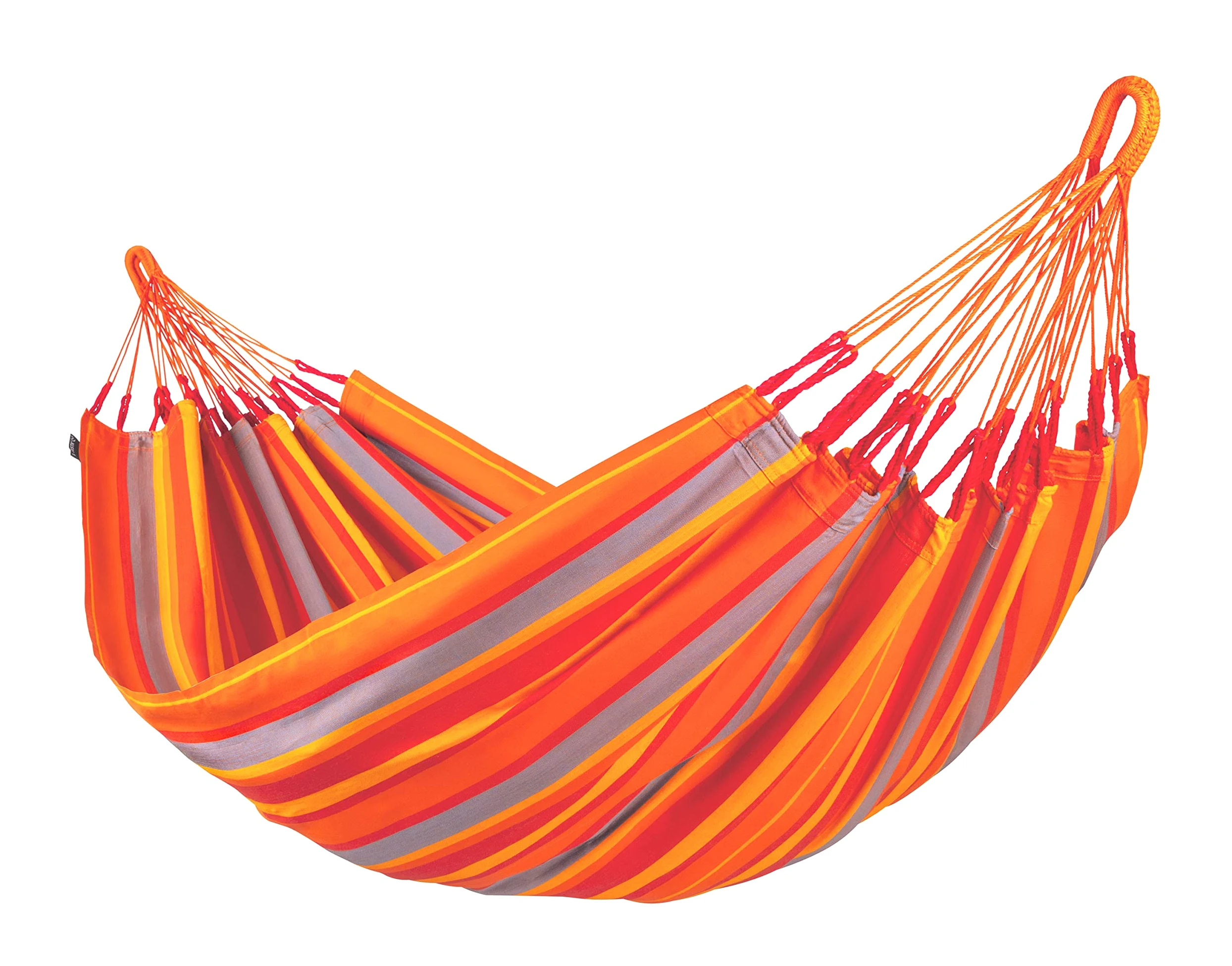 La Siesta® Brisa Orange Classic Hamaca – Relajación al Aire Libre Resistente e intemperado Hamaca Simple, relajación auténtica y cómoda