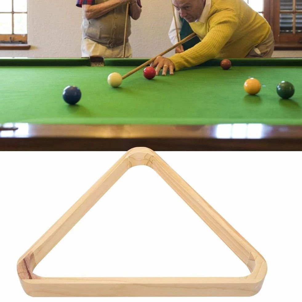 Vbest life Billar Marco de Rombo Triangular Bolas de Billar Bastidor Trípode de Madera Accesorios