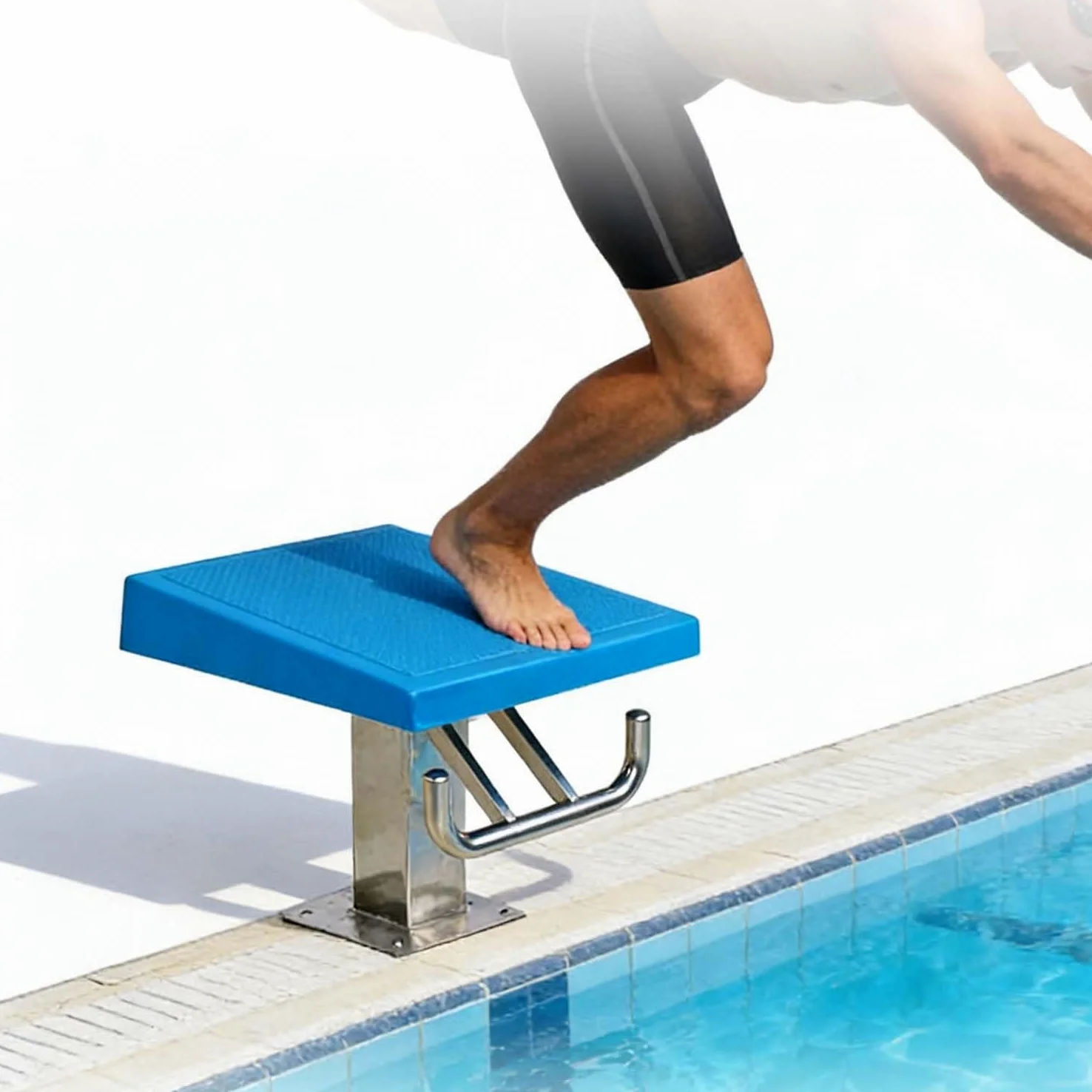 Plataforma de buceo de acero inoxidable, tabla de buceo de competición de entrenamiento, plataforma de buceo profesional en piscina, fácil de montar, carga de 550 libras