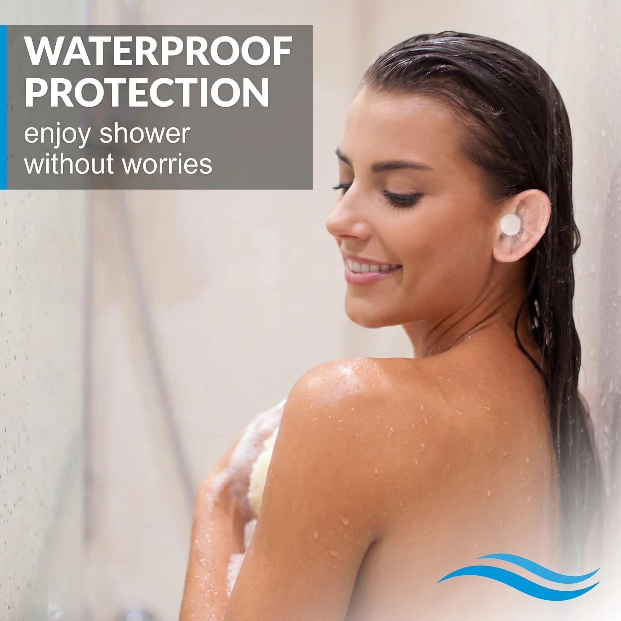 Pegatinas Orejas Adultos Natación Impermeable Protector Oídos 50 Unidades 5.3 x 8.1 cm
