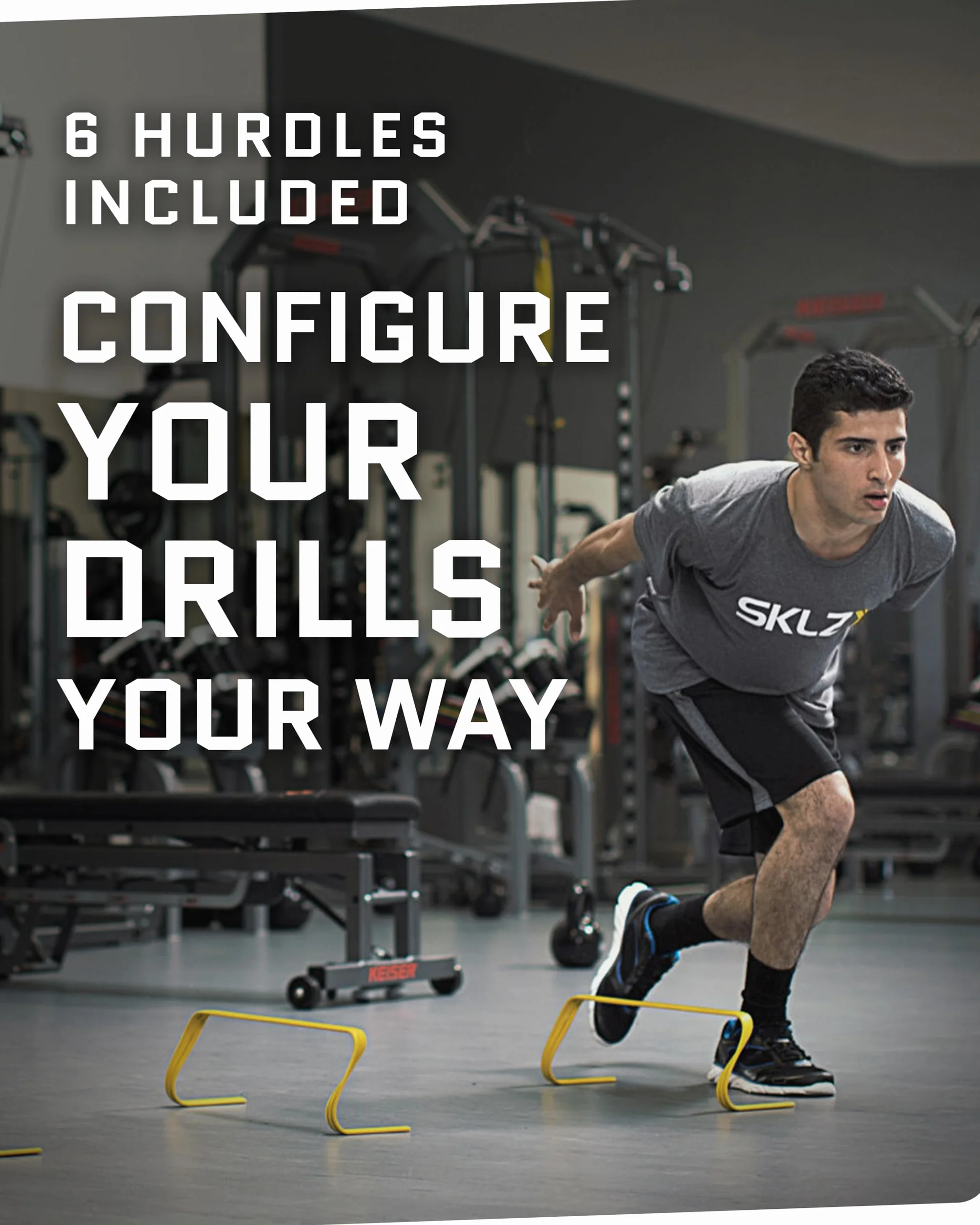 Sklz Hurdles X-6 Entrenamiento de Pies y Agilidad, Multicolor