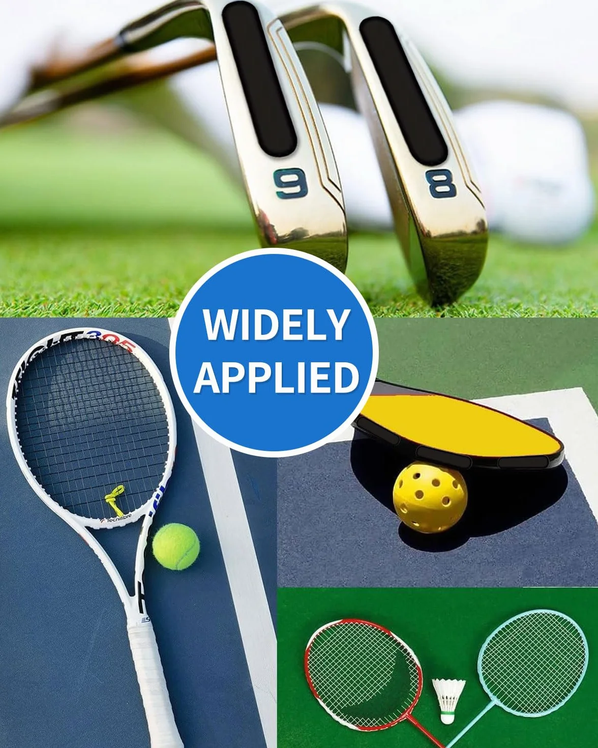 Cinta de Plomo Adhesiva para Tenis Golf Pickleball - 10 pcs 5g Negro