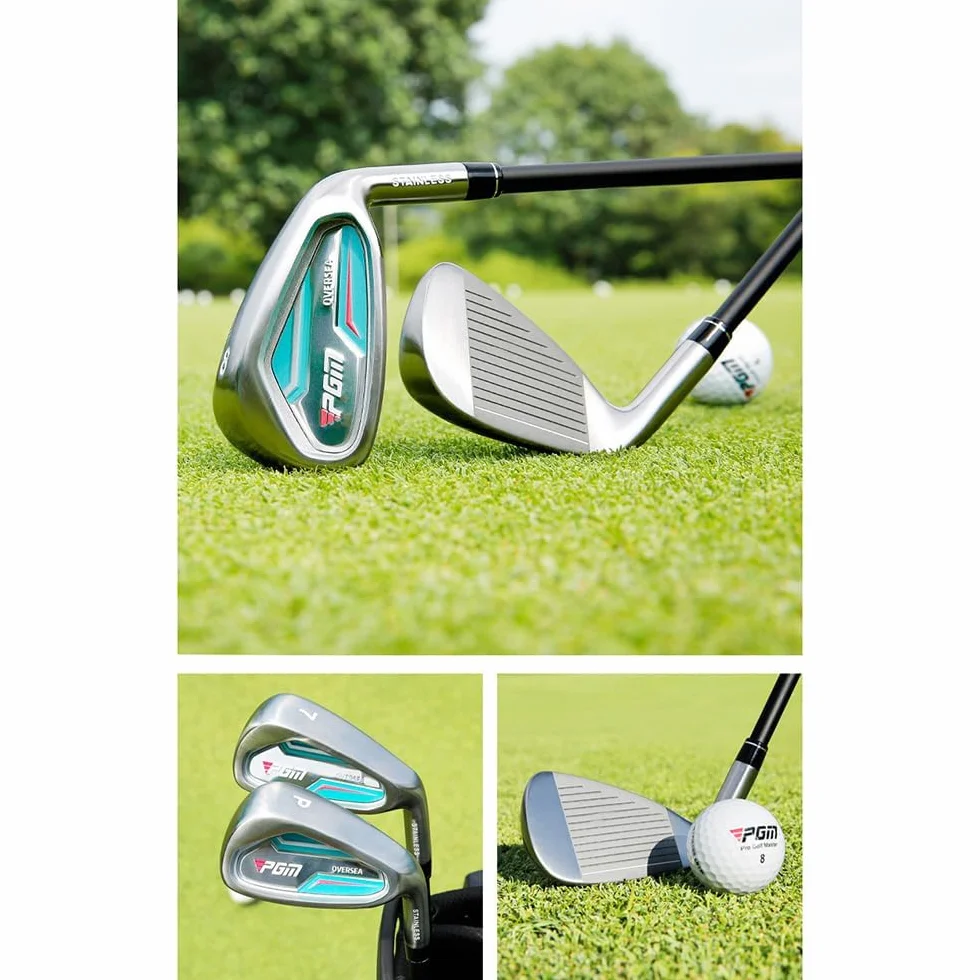 Hierro de golf para diestros n.º 5-9/P/S eje acero carbono centro gravedad bajo