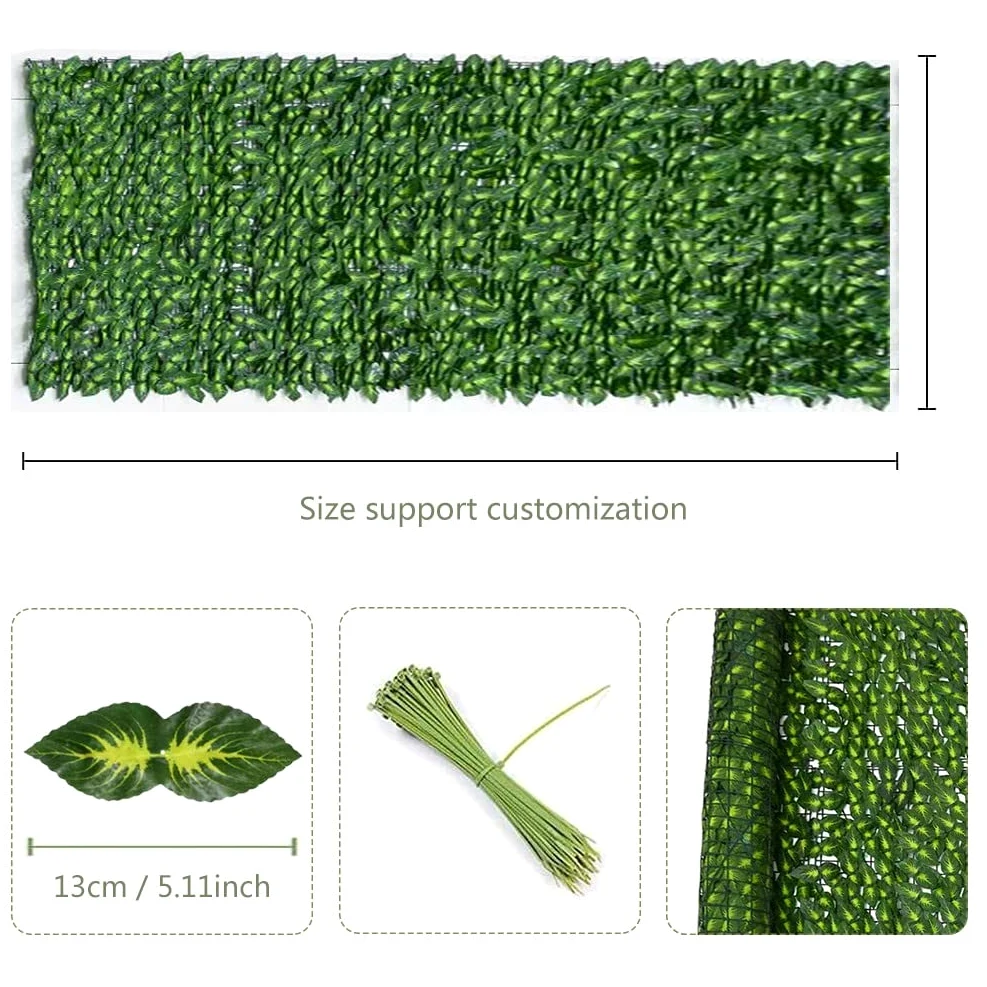 Hojas de Artificial para Jardín Seto Artificial Valla Balcón Pantalla de privacidad y decoración de setos de pared para jardín al aire libre, patio y patio trasero Paneles de cubierta Patio Porche