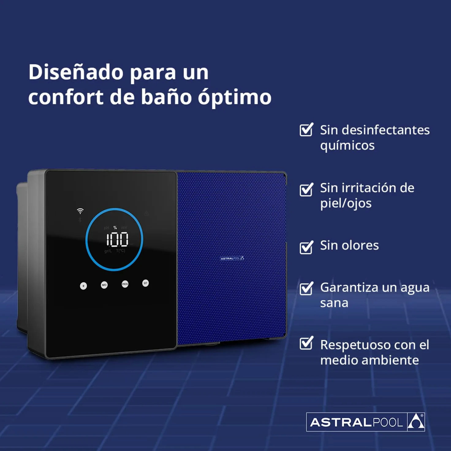 Clear Connect 30 Escalable - Clorador Salino para Piscinas Sin Químicos - Electrólisis de Sal - Astralpool
