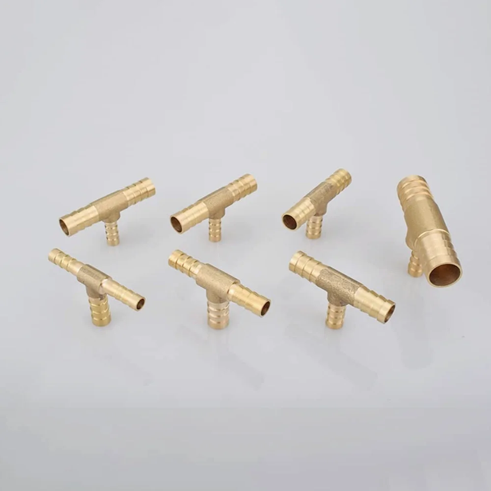 Conector de toque de manguera, 1 conector adaptador de acoplador separador de accesorios de tubería de latón reutilizable de 3 vías con lengüeta for manguera, utilizado for accesorios en T d