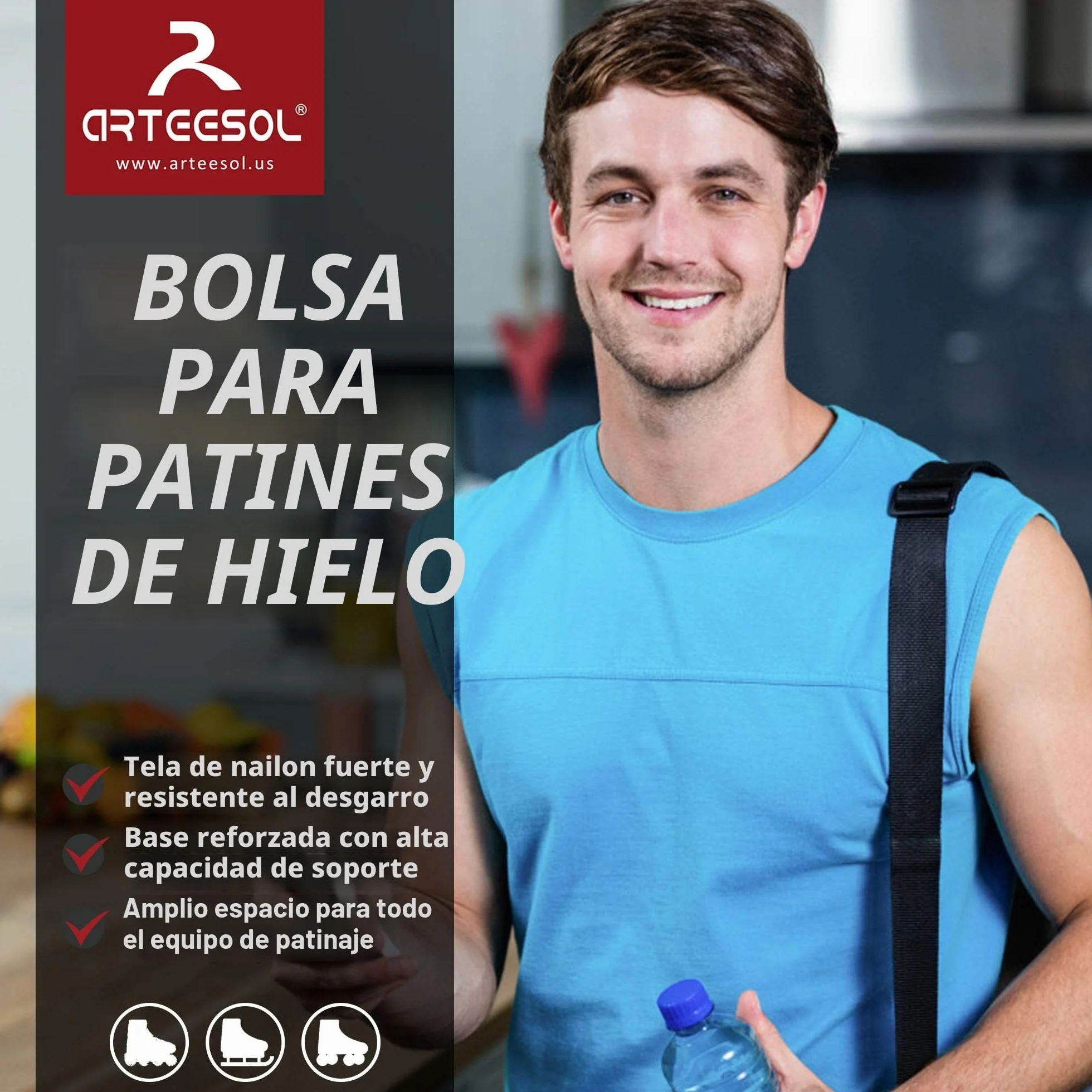 Bolsa para Patines de Hielo y en Línea para Niños y Adultos