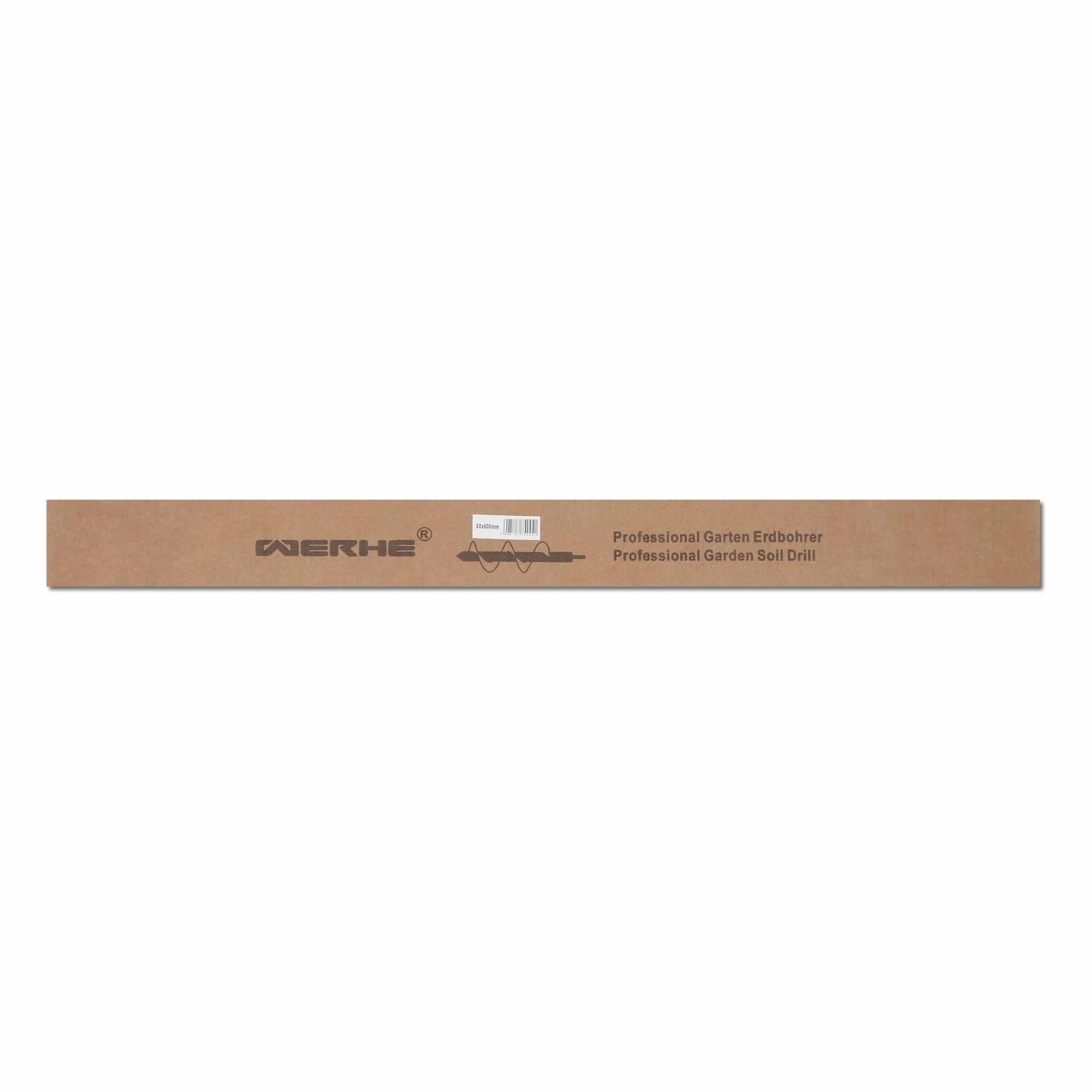WERHE Barrena de tierra para taladro 60 mm Ø, 600 mm de largo - Barrena de jardín para atornillador inalámbrico para plantar, florecer y cavar hoyos - Herramienta de excavación para jardín