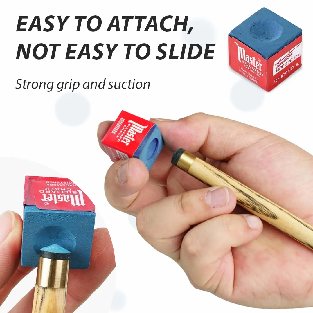 CATOR 12 piezas Tiza de billar azul para mesa de billar accesorios