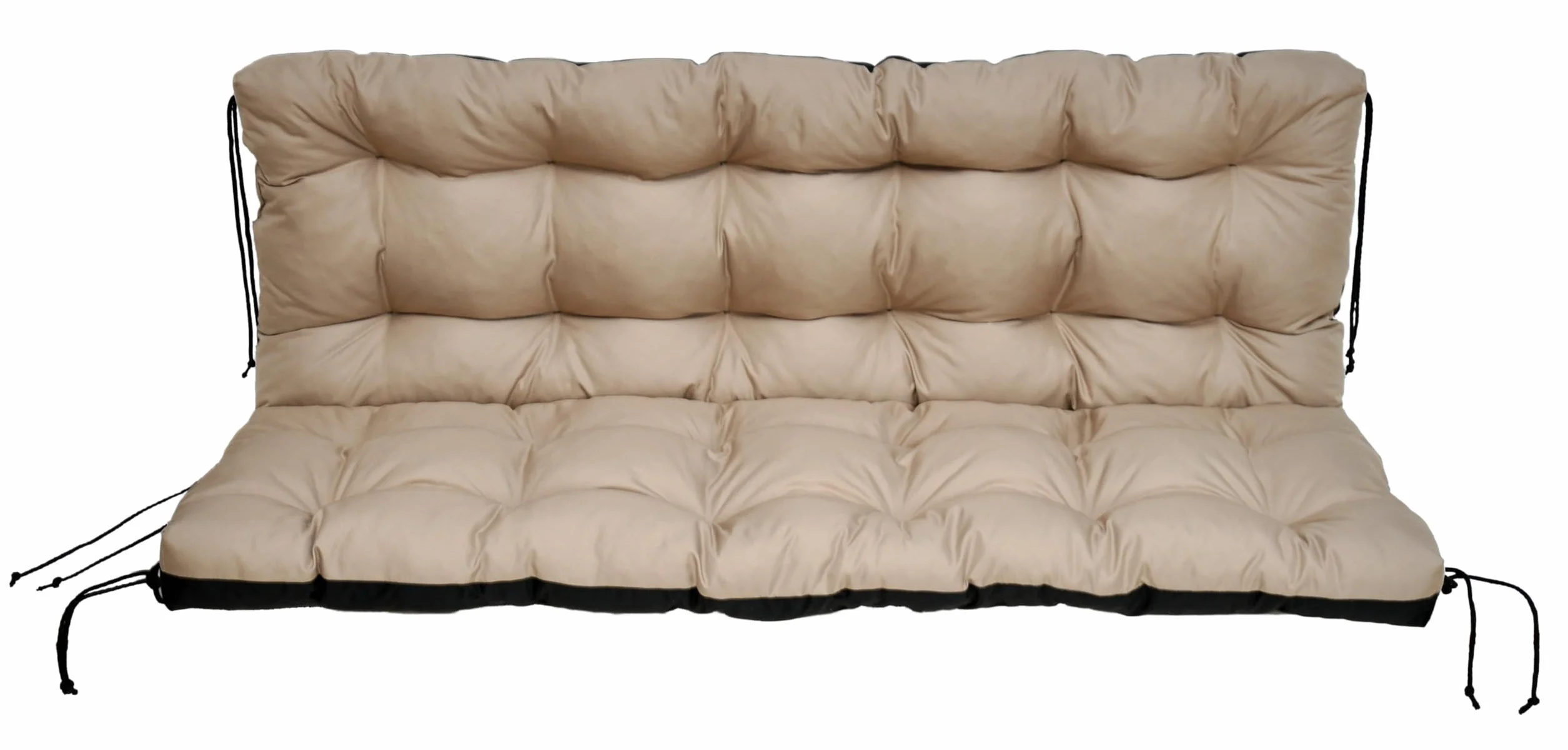 Cojín para columpio de jardín, cojín para columpio de 150 cm, cojín para columpio, cojín para balancín de Hollywood, cojín de jardín, cojín de banco (Beige)
