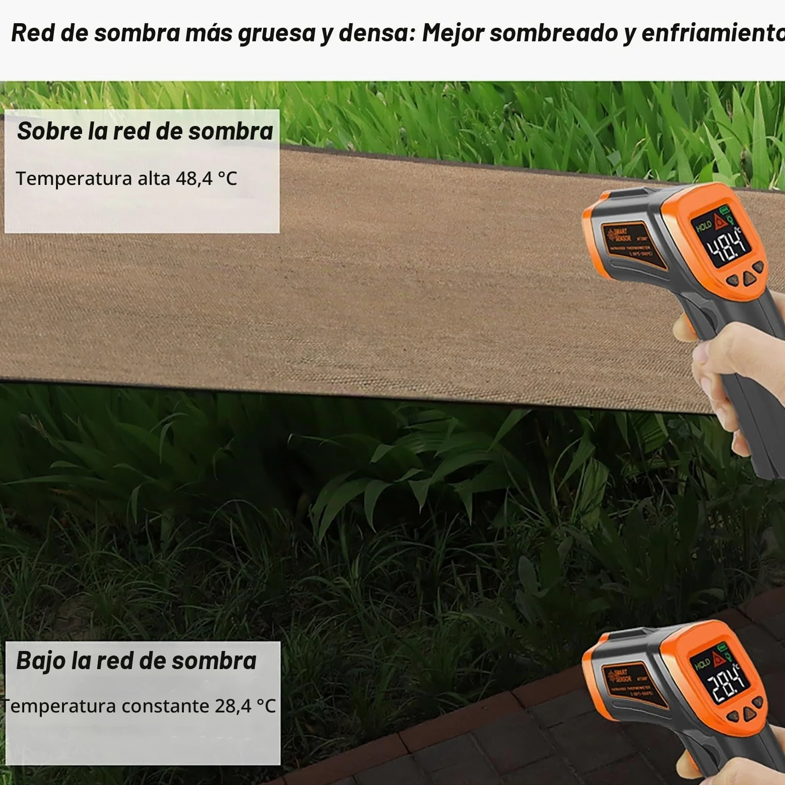 Red de Sombra 3x6m con Ojales, Malla Sombra 95% UV Toldo Vela de Sombra, Red de Sombra Al Aire Libre para Invernadero, Jardín, Pérgola, Patio Césped