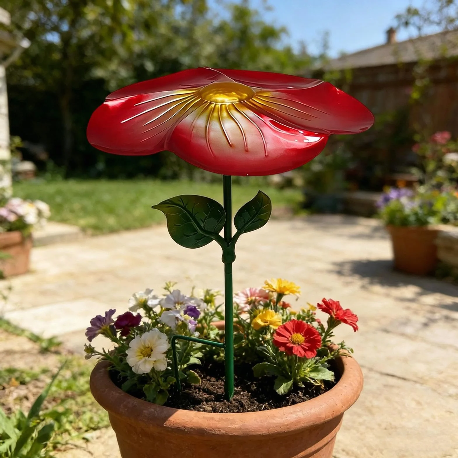 Sombrilla para Plantas - Estaca De Metal Para Flores Y Cactus De Jardín Con Sombra - Sombrilla de Macetas | para Jardineros Caseros Cultivadores de Hortalizas Coleccionistas de Suculentas y Cactus