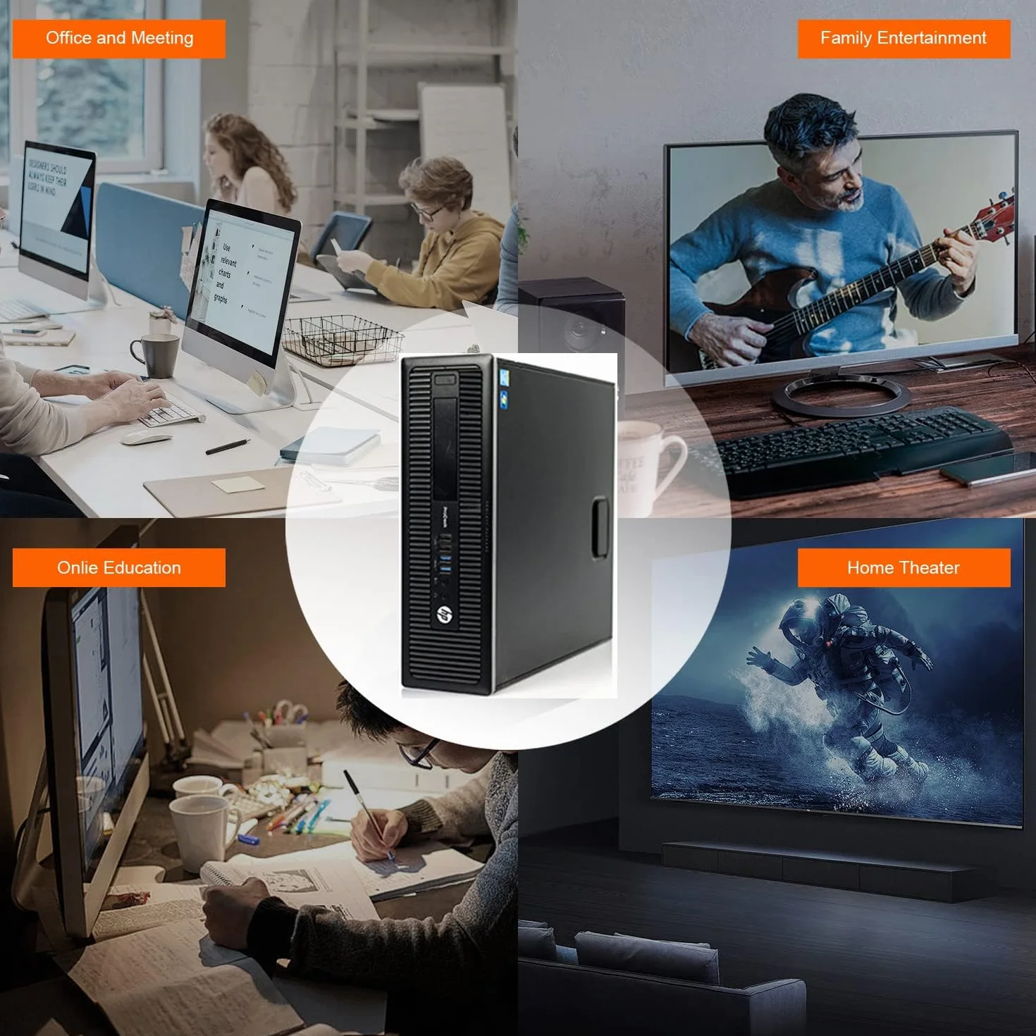 HP EliteDesk 800 G1 SFF Ordenador de sobremesa Intel Core i5-4590 16 GB RAM 256 GB SSD WiFi Bluetooth Windows 11 Pro