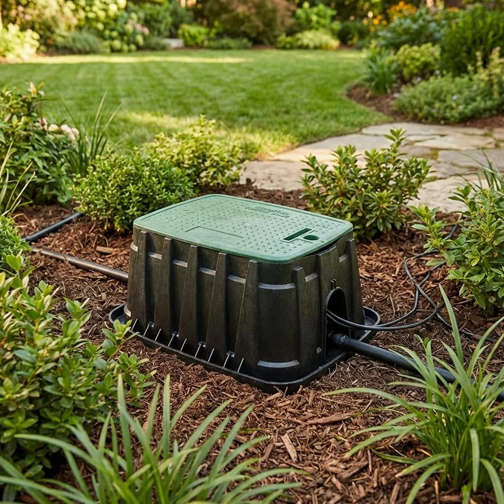 Suinga Arqueta Riego Super Jumbo R Bird VBSPHR 84x60x46 cm - Caja de Conexión Sistema Riego Automático, Resistente y de Alta Capacidad, negro
