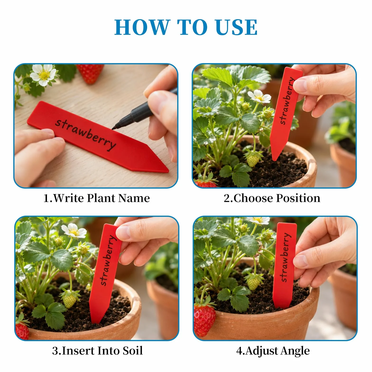 Etiquetas para Plantas 500 Piezas, Marcadores de Plástico Multicolor, Impermeables y Reutilizables, para Semillas, Plantas, Hierbas y Macetas.