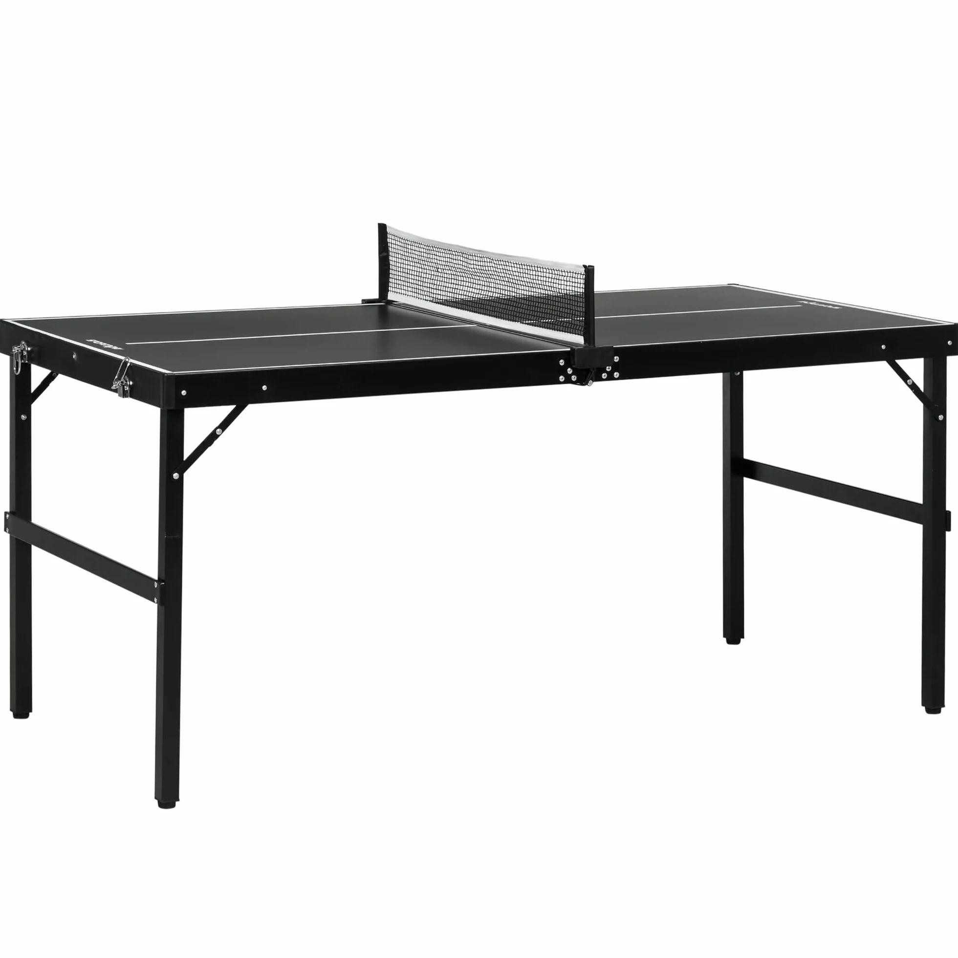 SPORTNOW Mesa de Ping Pong Plegable Aluminio 152x76x72 cm Negro