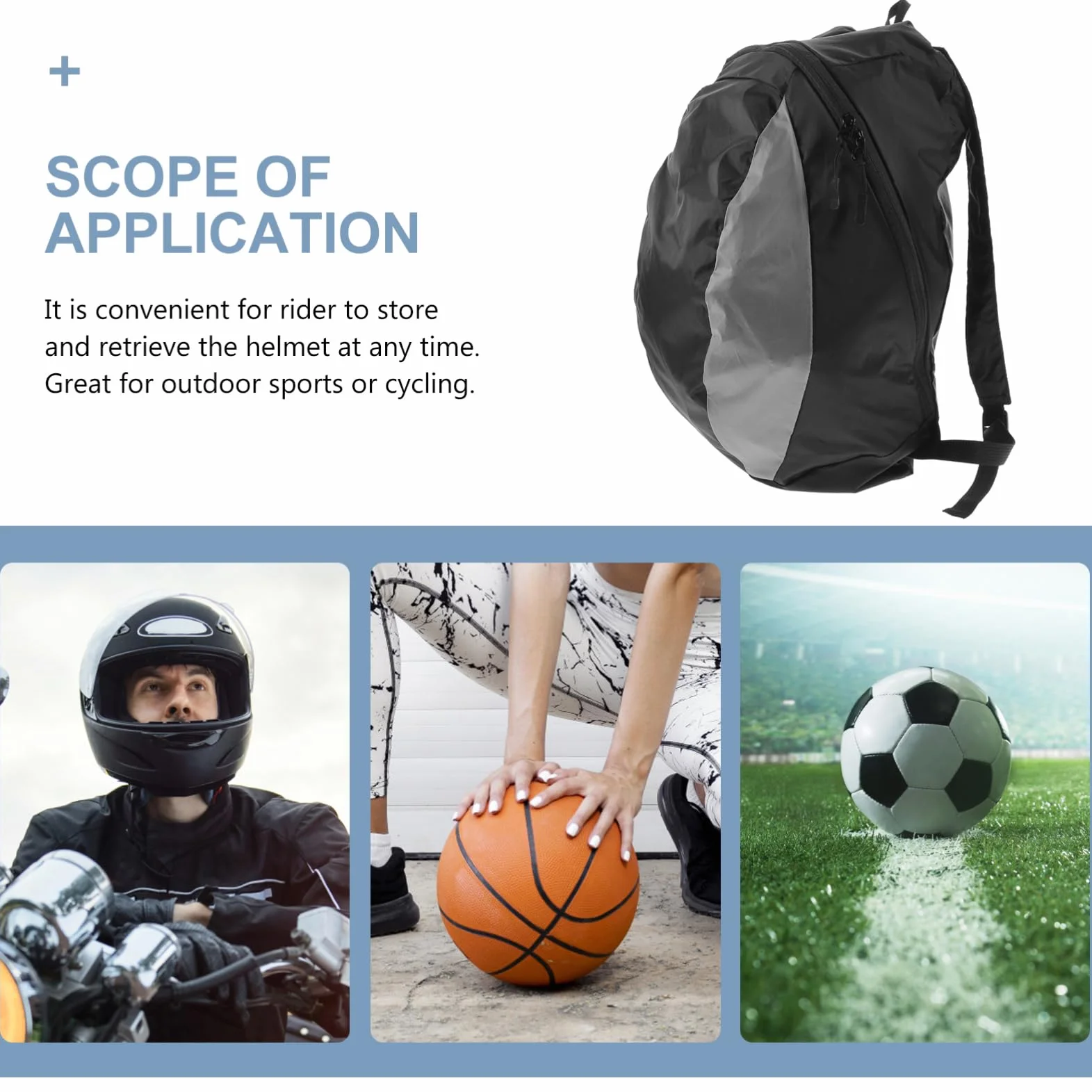 Mochila Deportiva de Nylon para Fútbol con Soporte para Casco y Balones